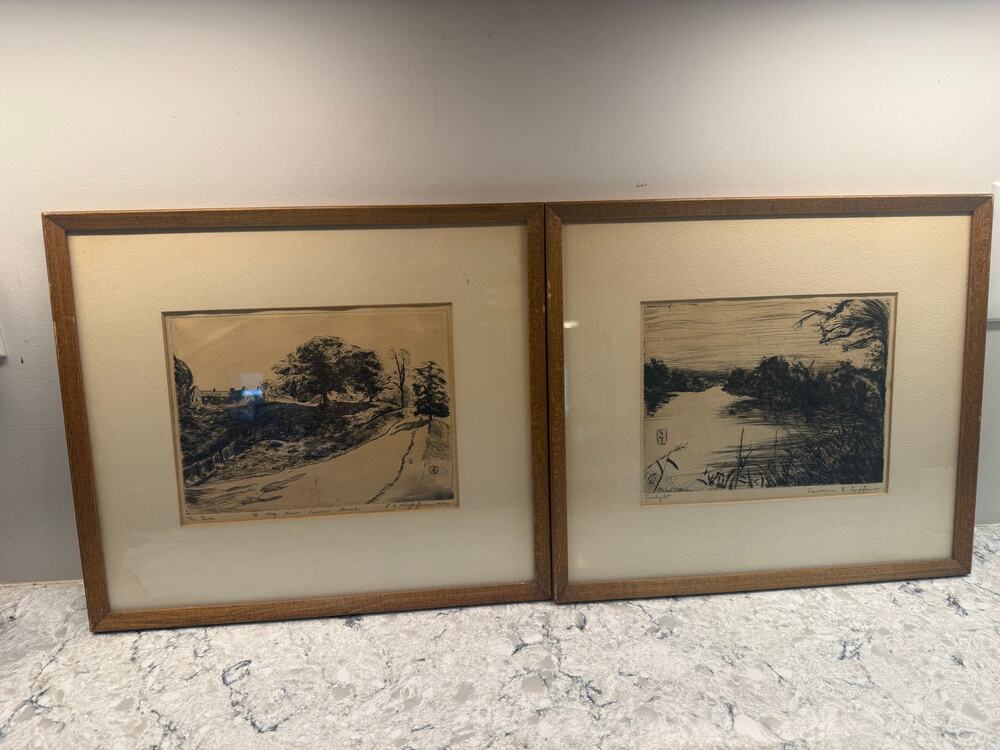 RARE 2 Original Art Works by Lawrence Kupferman Signed & Personalized